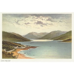 antique print of Loch Striven Argyll and Bute Scotland