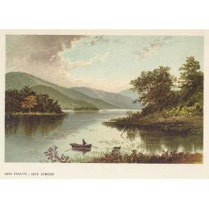 Luss Straits Loch Lomond Scotland antique print 1889