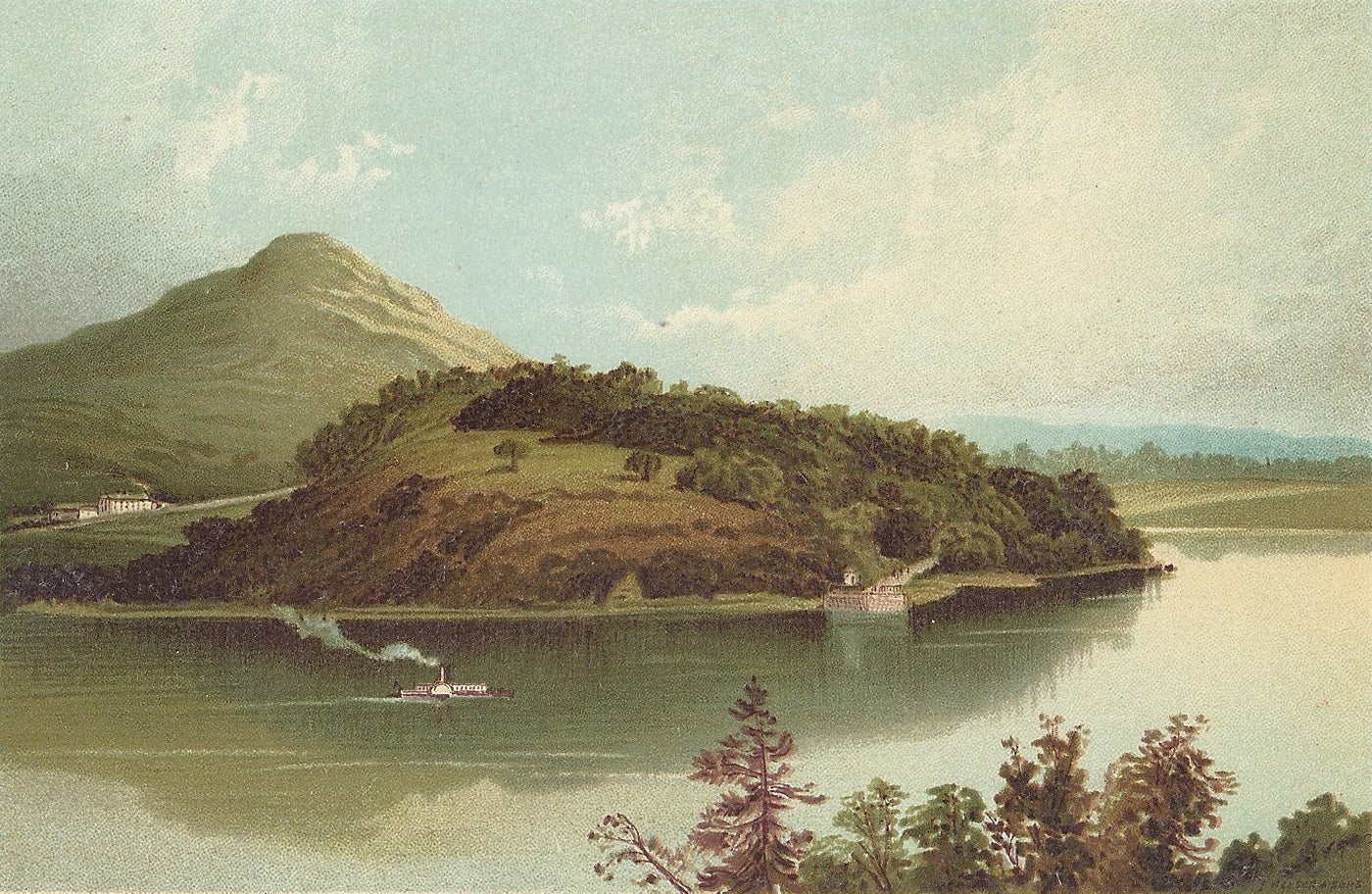 Balmaha Pass Loch Lomond Scotland antique print 1889