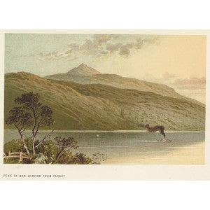 Ben Lomond peak from Tarbet Scotland guaranteed antique print 1889
