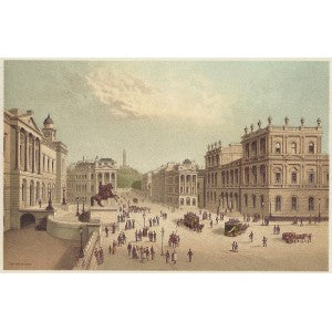 Edinburgh Post Office Register House Calton Hill antique print