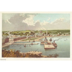 Rothesay Isle of Bute Scotland antique print 1889