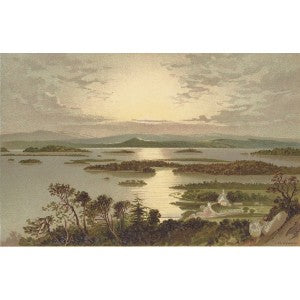Loch Lomond islands Scotland guaranteed antique print 1889