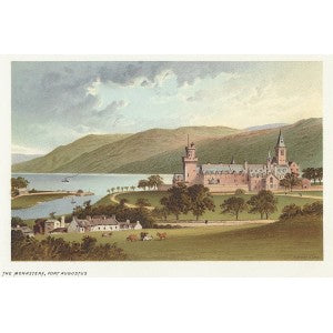 Fort Augustus Abbey Inverness-shire Scotland antique print 1889