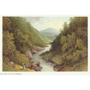 Killiecrankie Pass antique print 1889