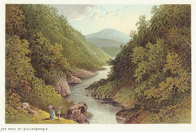 Killiecrankie Pass antique print 1889