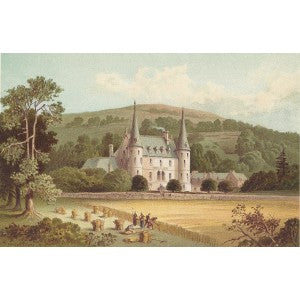 Trossachs Hotel  Loch Achray Scotland guaranteed antique print 1889