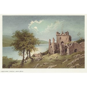 Urquhart Castle Loch Ness Scotland antique print