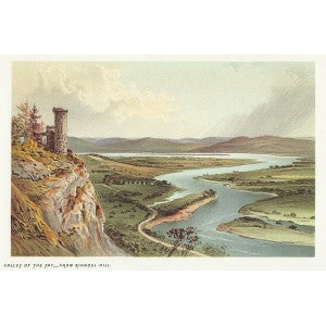 Tay Valley from Kinnoul Hill Scotland antique print 1889