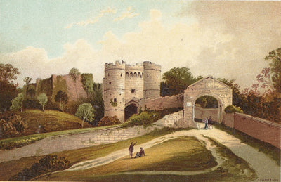 Carisbrooke Castle Isle of Wight antique print
