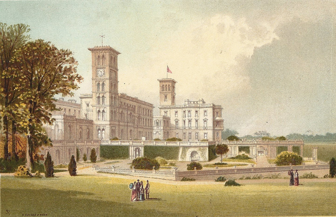 Osborne House Isle of Wight antique print