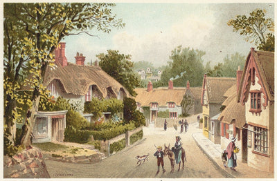 Shanklin Village Isle of Wight antique print