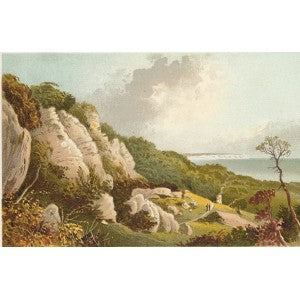 Ventnor landslip Isle of Wight antique print 1889