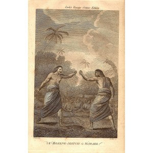 Tonga Hapaee Boxing Match antique print