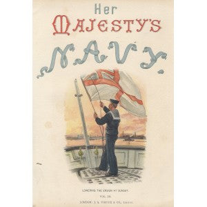 White Ensign from Her Majesty's Navy Vol.3 antique print 1890