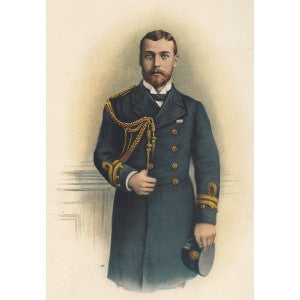 HRH Prince George of Wales (Duke of York) antique print 1890