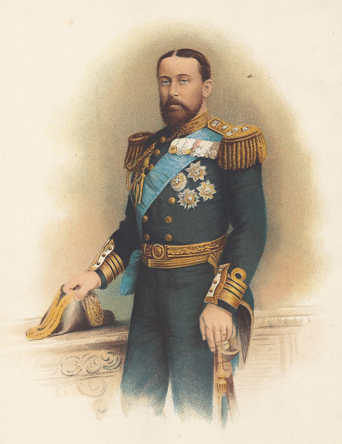 HRH The Duke of Edinburgh antique print 1890
