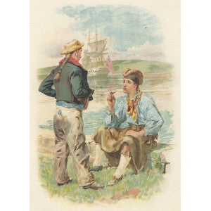 Sailors in the 18th Century Royal Navy antique print