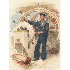 Royal Navy 2nd Class Petty Officer antique print