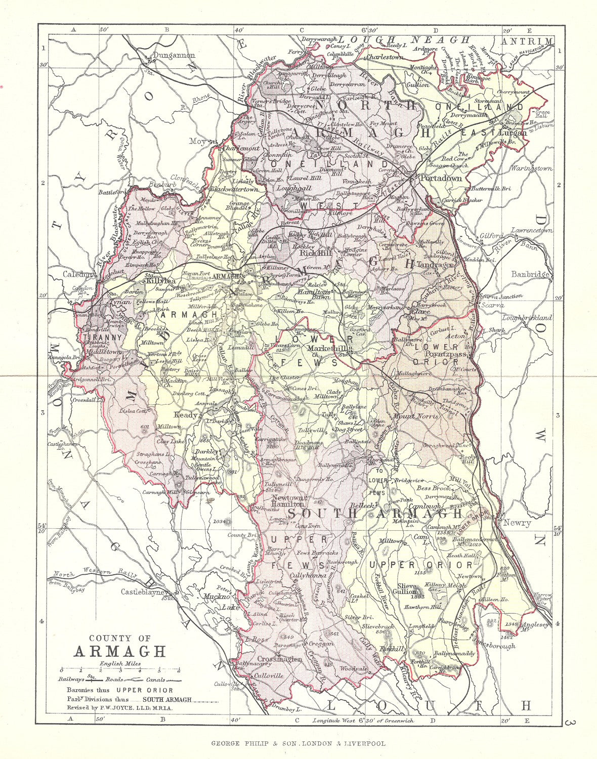 antique map of Armagh