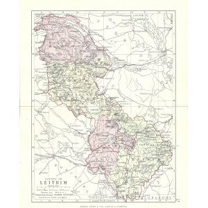 Leitrim antique map 1882