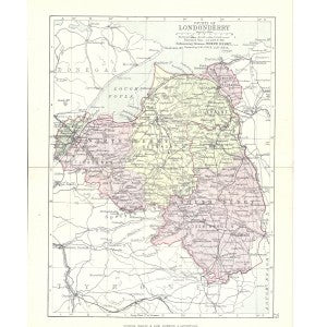 Londonderry Ireland antique map