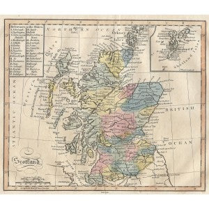Scotland antique map published c.1815