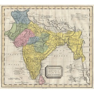 antique map of India