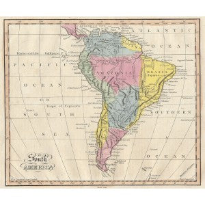 antique map of South America – Frontispiece_Maps
