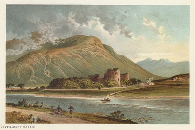 Inverlochy Castle Scotland antique print 1889