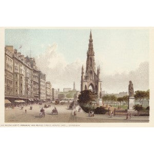 Edinburgh Sir Walter Scott's Monument Princes Street 1889