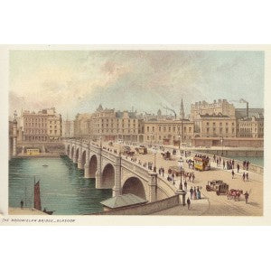 Broomielaw Bridge Glasgow Scotland antique print