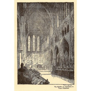 Truro Cathedral Cornwall vintage print 1928