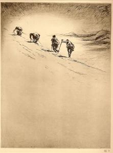 climbers American cowboys vintage print