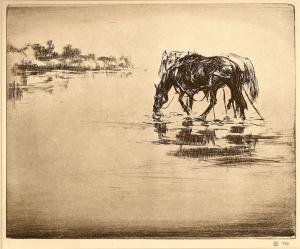 Horse vintage print by Levon West from The Studio published 1930