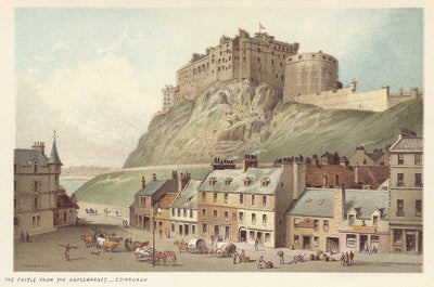 Edinburgh Castle from Grassmarket Edinburgh Scotland