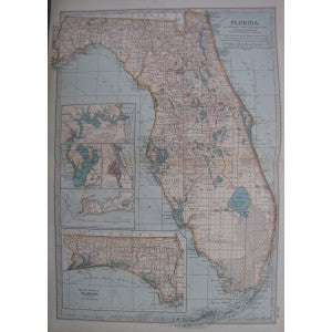 Florida, No.81, Encyclopaedia Britannica antique map 1903