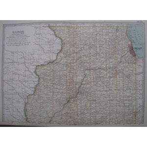 antique map of Illinois, Northern Part, No.93