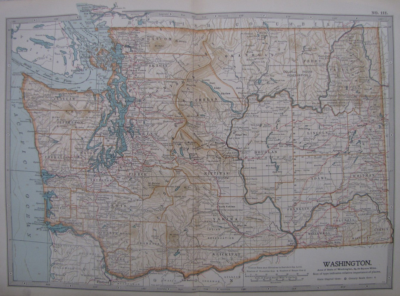 antique map of Washington, No.111