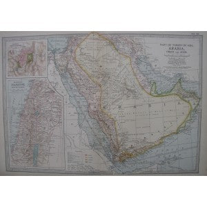 Arabia, Oman & Aden antique map 1903