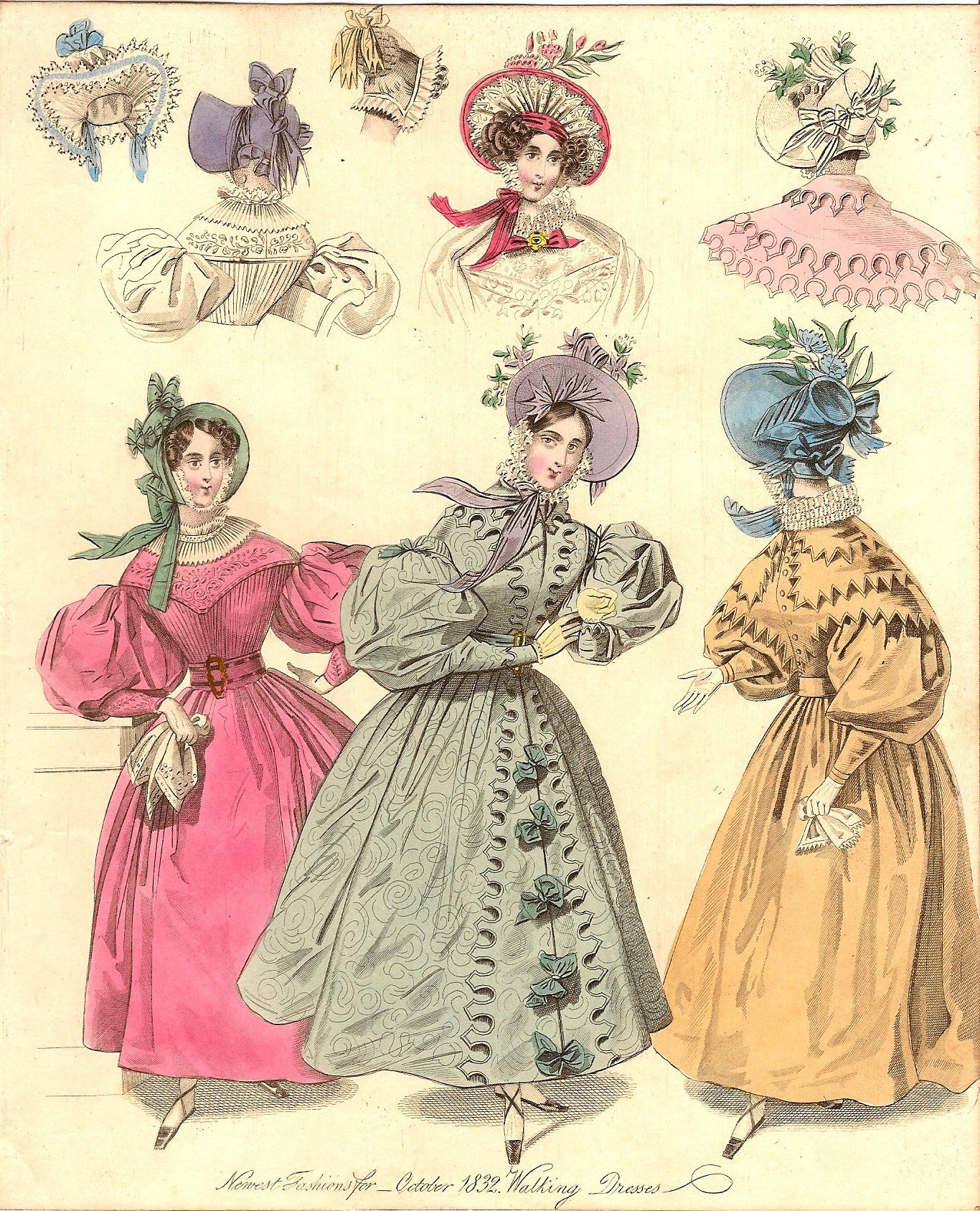 Fashion antique print 1832