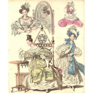 Fashion B21, antique print of