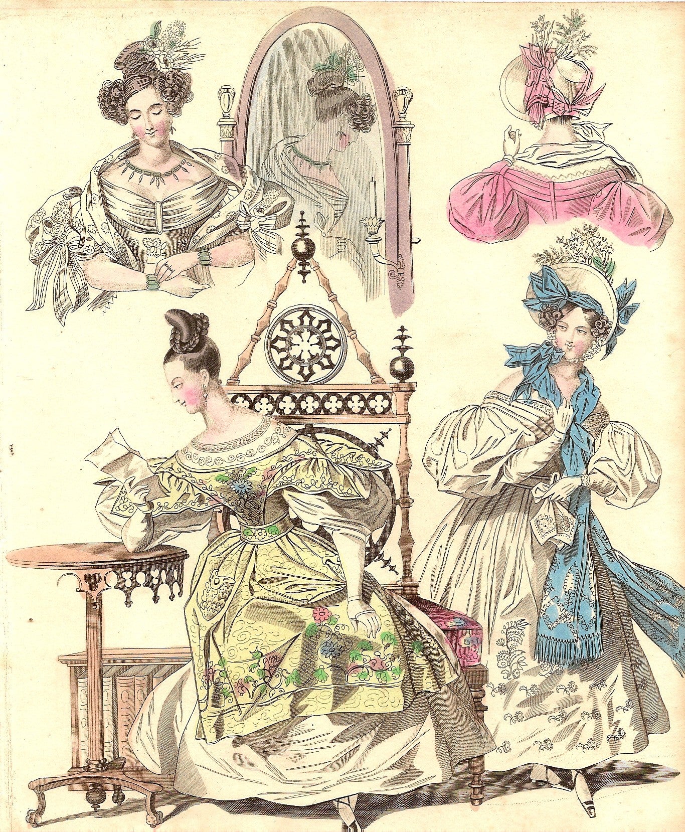 Fashion B21, antique print of