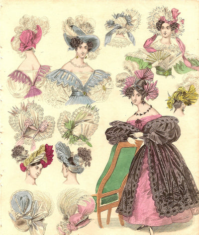 Fashion B37, antique prints of