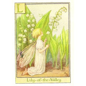 Lily-of-the-Valley Flower Fairy vintage print