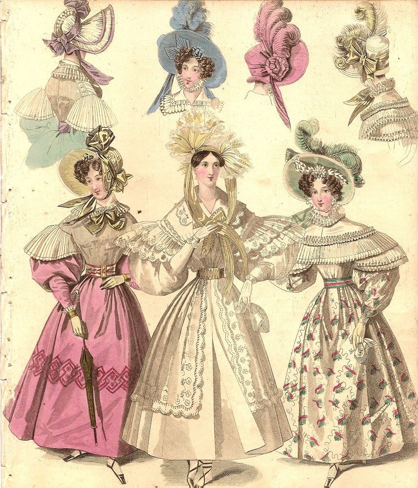 World of Fashion and Continental Feuilletons antique print