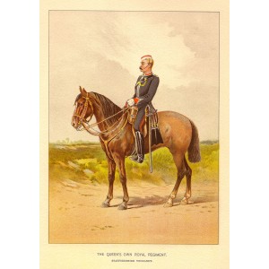 Staffordshire Yeomanry Queen's Own Royal Regiment antique print