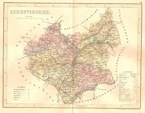 Leicestershire antique map