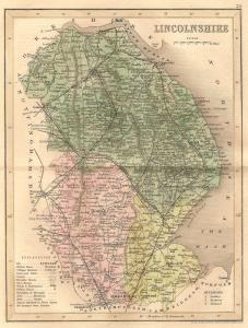 Lincolnshire antique map 1845