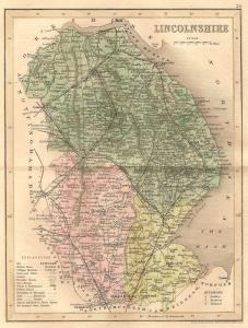 Lincolnshire antique map